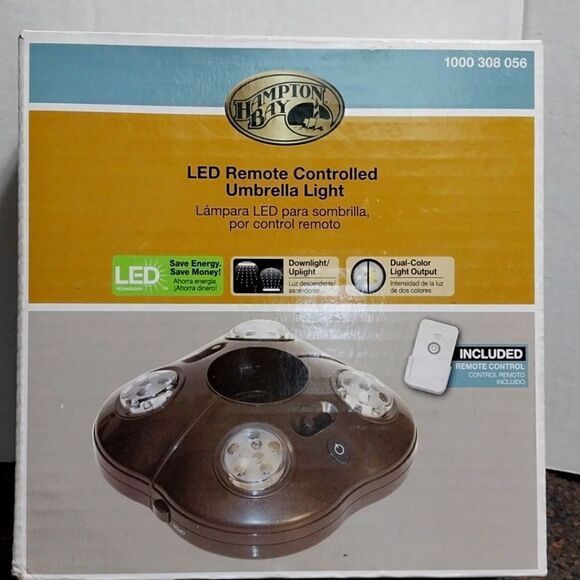 Hampton Bay LED remote Controlled Umɓrella Light..NEW - Picture 1 of 9